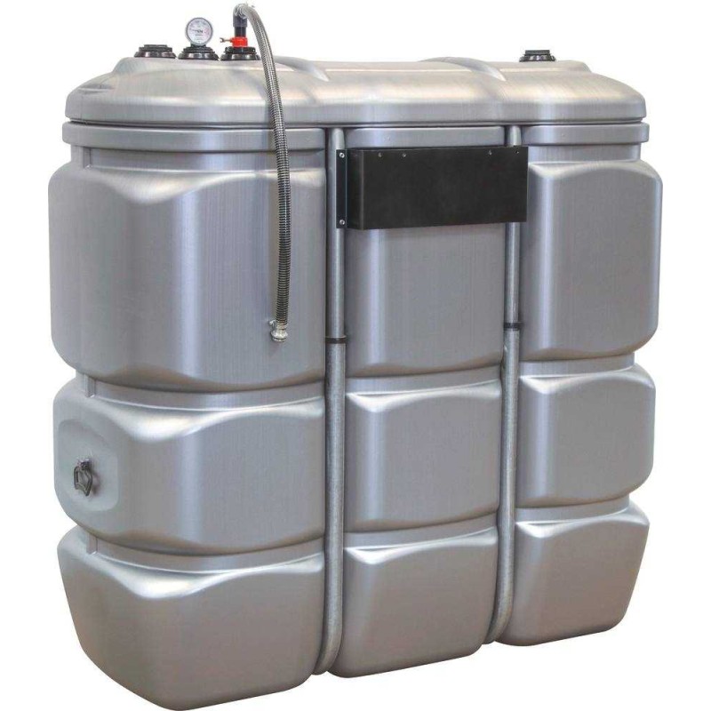 Cuve de stockage gasoil PEHD 1500L double paroi pré-équipée