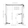 Pont 2 colonnes Beta45 dimensions face