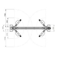 Pont 2 colonnes Beta45 dimensions haut