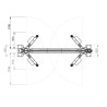 Pont 2 colonnes Beta45 dimensions haut