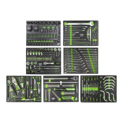 SERVANTE À OUTILS 7 TIROIRS VERT SPÉCIAL CAMIONS 224 OUTILS