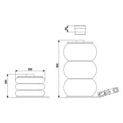Cric Pneumatique 3 Boudins 2T CLAS OP 0309 | ConsoGarage