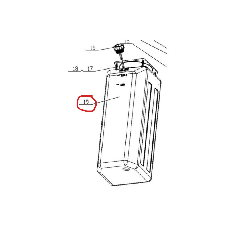Réservoir d'huile pour pont EAE EE-6253 / 6255