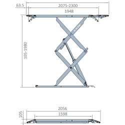 Pont Élévateur Ciseaux Extra-Plat 3,5T EAE EE-6501V4 | ConsoGarage