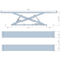 Pont Élévateur Ciseaux Poids Lourds 15T plateformes de 8m| ConsoGarage