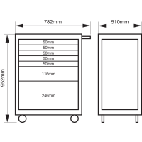 Servante noire BAHCO 7 tiroirs nouvelle génération 216 outils - Servantes d'atelier par Consogarage