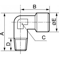 Coude mâle conique R1/2'' - femelle cylindrique G1/2'' - Embouts et raccords par Consogarage