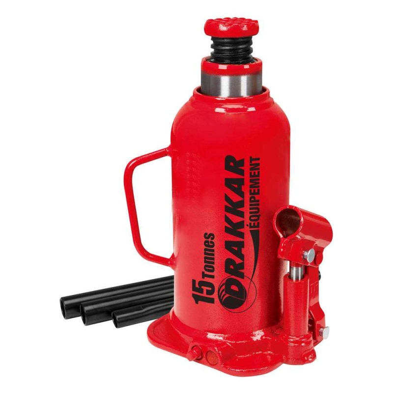Cric Hydraulique Bouteille 10 Tonnes - Cric Levage Voiture, Camion, Caravane - Portable Et Robuste
